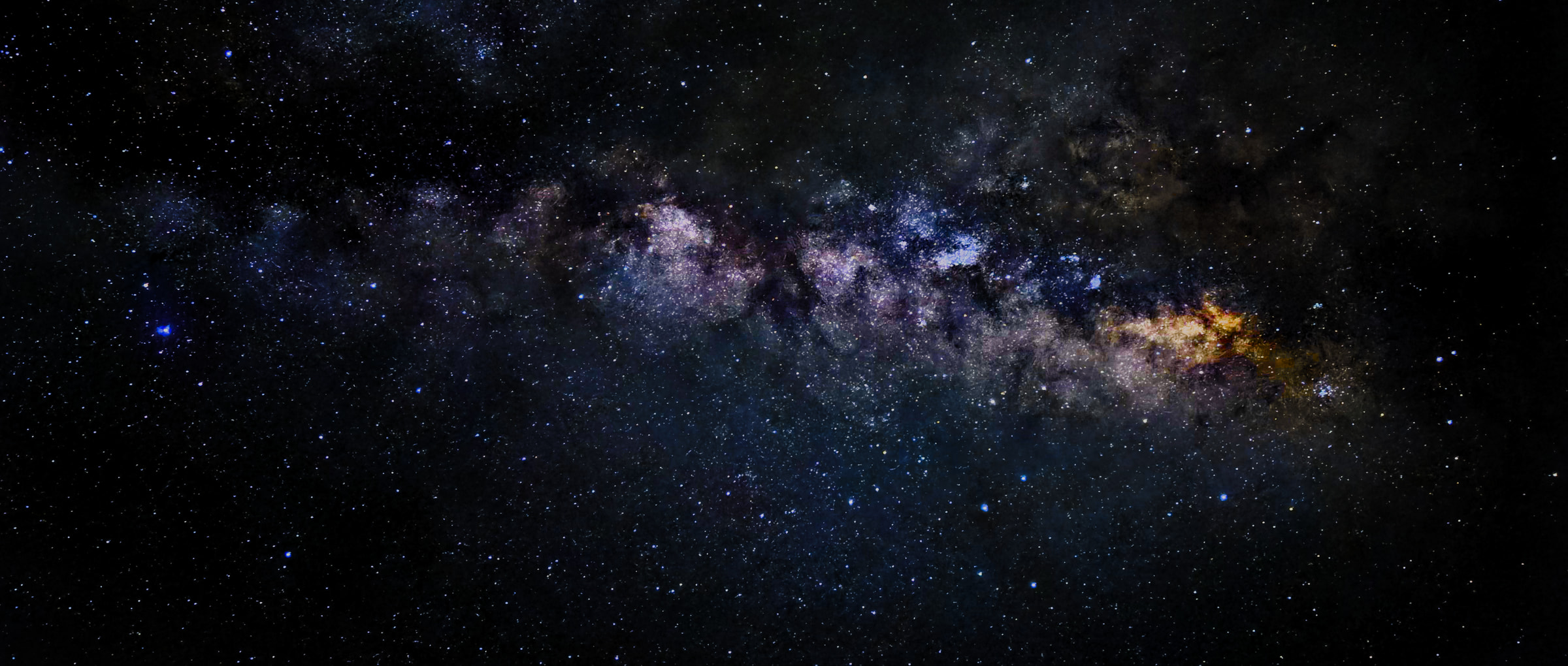 A real Milky Way photograph, stacked and processed with StarStacky.